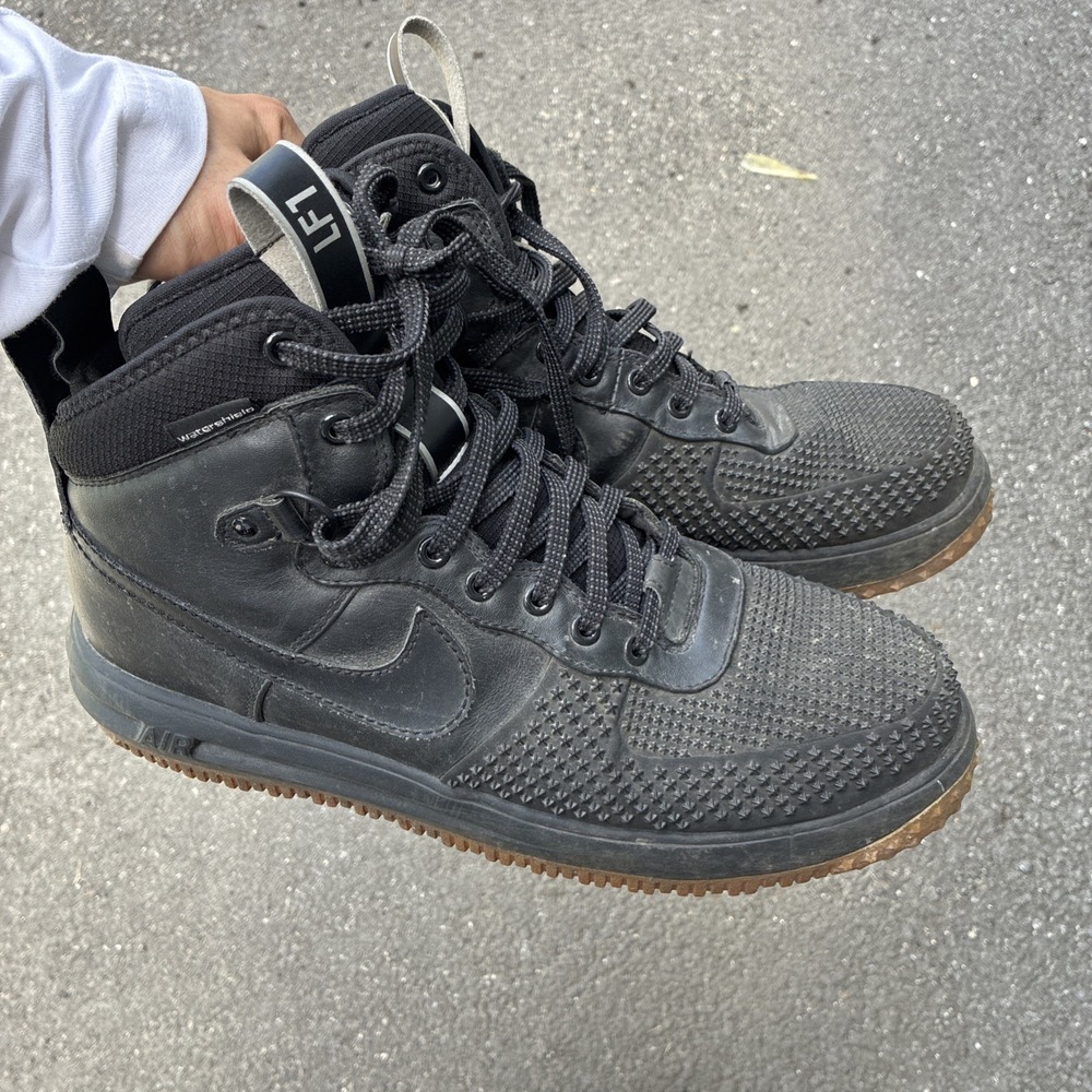 Nike Lunar Force 1 Duckboot Black High Top Sneakers Men's Size 12.5